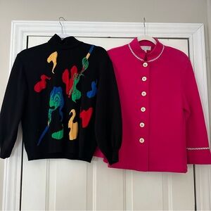 Vintage St John Made is USA Two Piece Sweater Bundle size XS